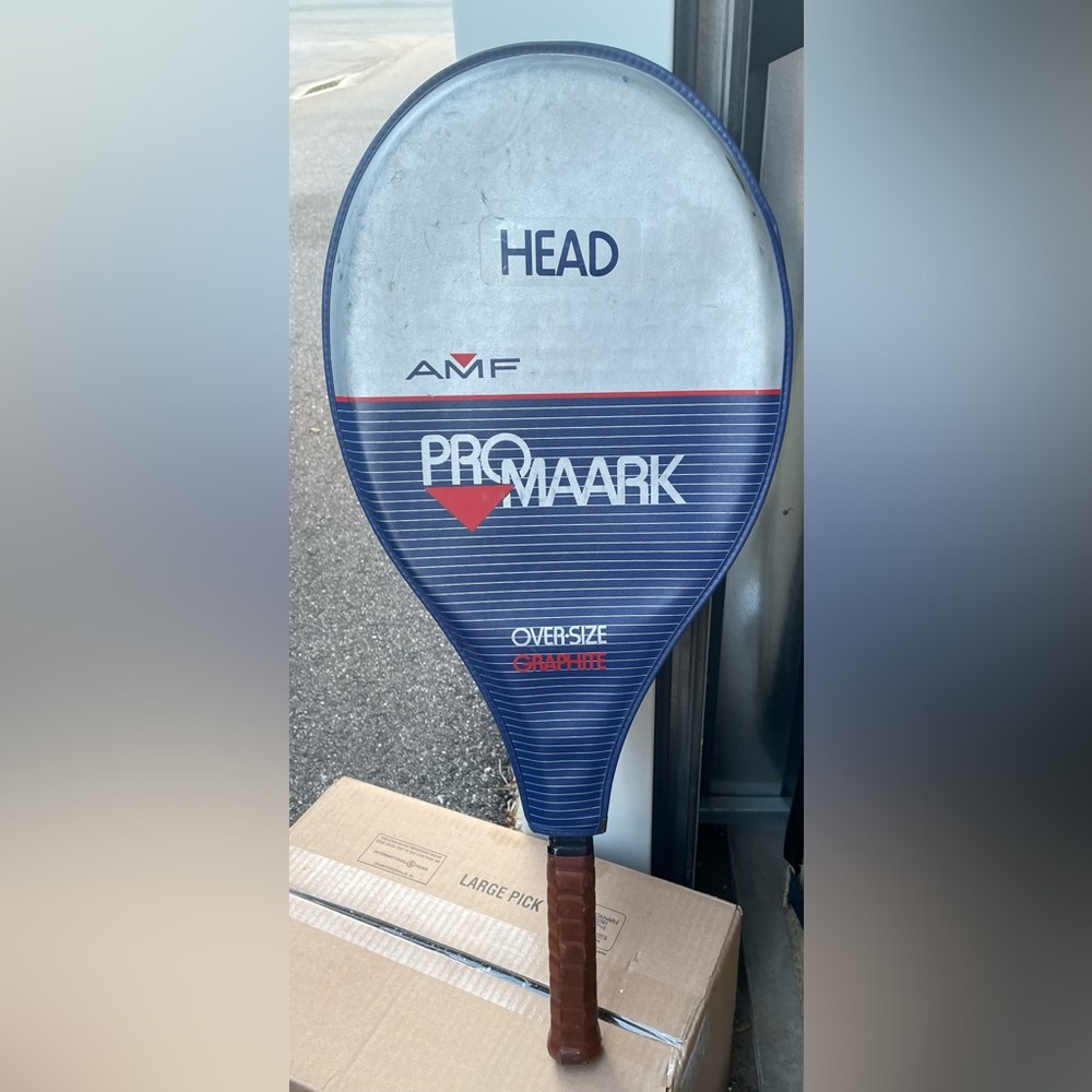 HEAD AMF Pro Maark ~ 5011 Over-Size ~ Graphite ~ Tennis Racket & Head Cover